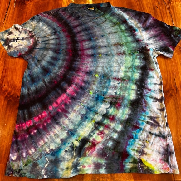 Custom tie dye on Hempsmith w/embroidered logo, Large - Picture 2 of 5